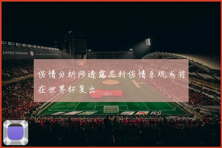 伤情分析师透露尼科伤情乐观或将在世界杯复出